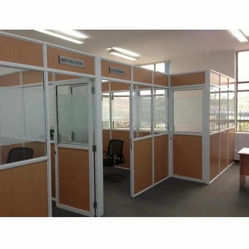 Polished Aluminium Office Partition