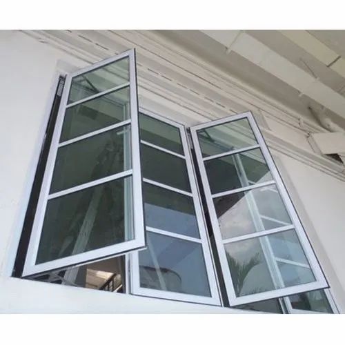 White Powder Coated Aluminium Casement Window