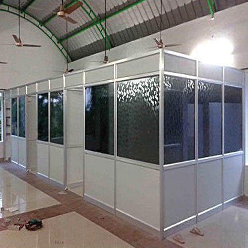 Aluminum Office Partition, Shape: Rectangular