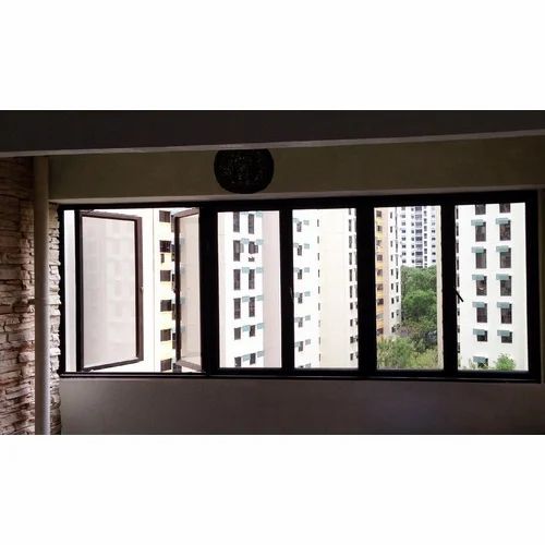 Rectangular Aluminum Glass Window Powder Coating Frame