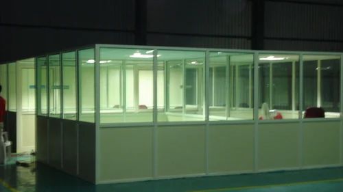 Aluminum & Glass Aluminum Glass Partition, Thickness: Cust