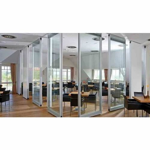 Aluminum Framed Glass Partition, Shape: Rectangular