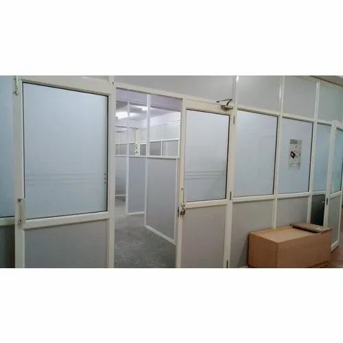 Aluminum Office Glass Door Partition