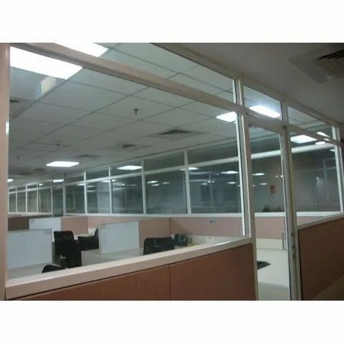 Glass Aluminum Partitions, Size: 101-500 Square Fee