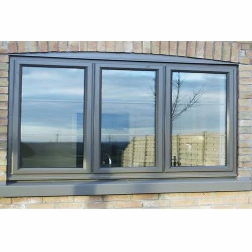 Grey (frame Color) Aluminium Fixed Window