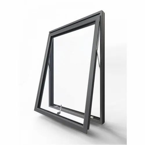 Grey Square Aluminium Glass Window