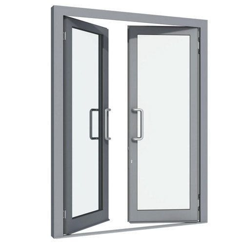 Grey Hinged Aluminium Window