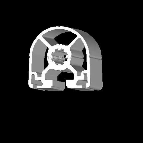 Square LM 45x45 Half Round Aluminium Profile Extrusions HR