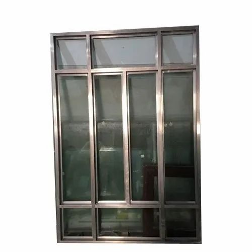 Silver Rectangular Aluminium Window Frame