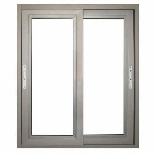 Silver Two Track Aluminium Window