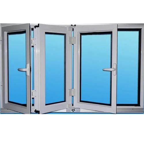 White Rectangle Aluminium Folding Window