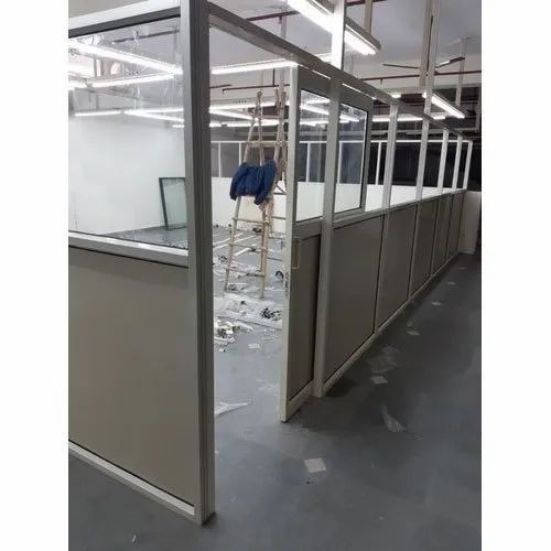 White Aluminum Office Partition