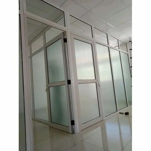 White Simple Aluminium Office Partition