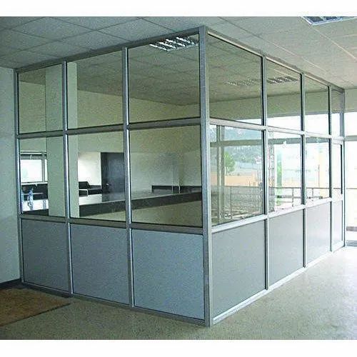 White Simple Office Aluminium Partition