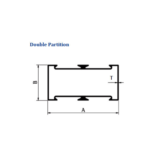 Aluminium Double Partition Extrusions