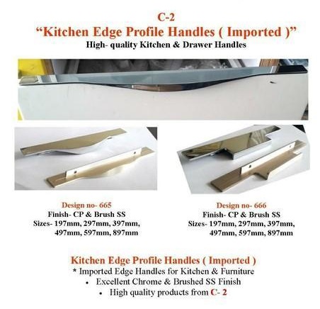 Kitchen Aluminum Profile Edge Handles