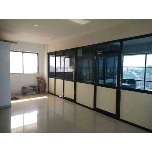 Hinged Aluminum Office Door Partitions, Thickness: 5-8 Mm