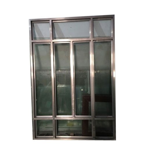 Silver Rectangular Aluminium Window Frame