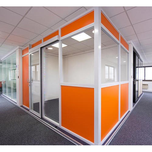 Decorative Aluminum Office Partition, Dimension/Size: Approx 20 X 10 Feet