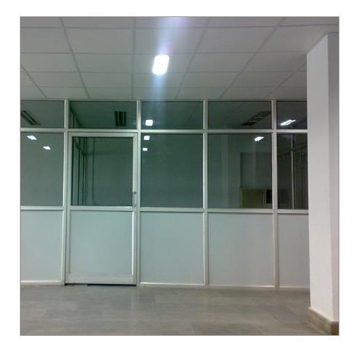 Aluminium (frame Material) Aluminium Office Partition, Thickness: 5 To 8mm (glass Thickness)