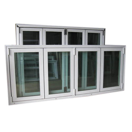 Metallic Grey Rectangular Aluminium Window