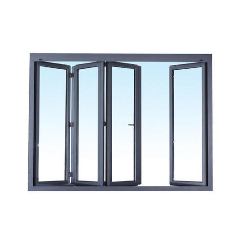 Grey Rectangular Aluminium Window Frame
