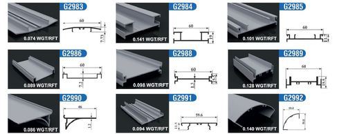 60mm Low Partition Workstation Components And Profiles