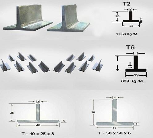 Mild Steel Tee section, Size: 40x40x5 Mm