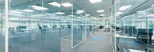Indian Extrusions Decorative Office Glass Partition