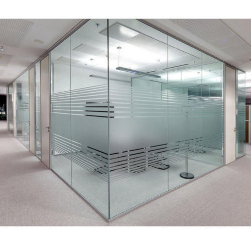 Indian Extrusions Toughened Office Glass Partition