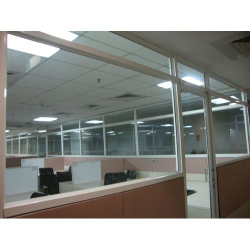 Glass Aluminum Partitions, Size: 101-500 Square Fee