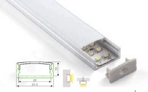 Aluminium LED Profile Indian Extrusions006, Input Voltage: 12 & 24 V