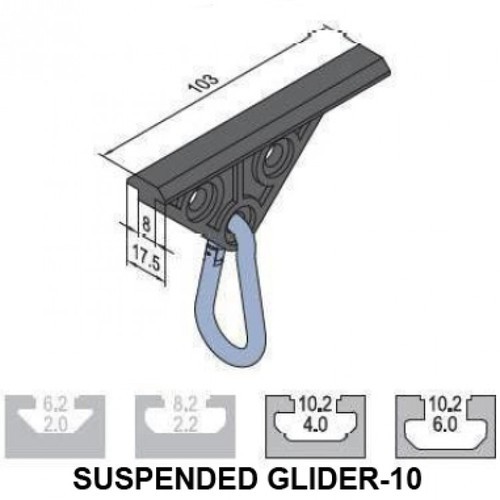 Modular Suspended Glider For 40x40 Profile