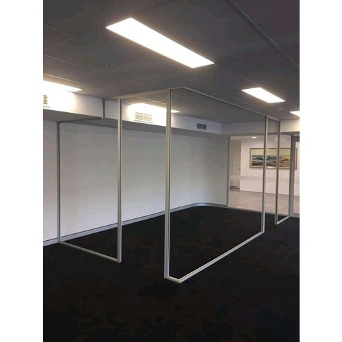 Transparent Simple Glazed Aluminium Office Partition