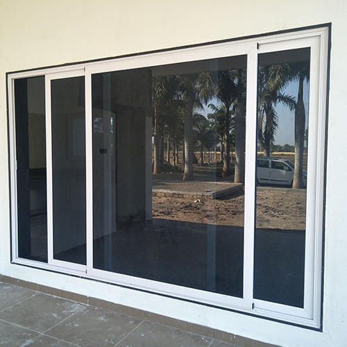 Indian Extrusions White Dhomal Aluminium Sliding Window