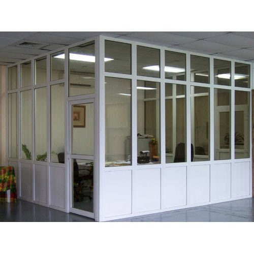 Aluminium Profile Office Partition, Dimension: 9-11 feet